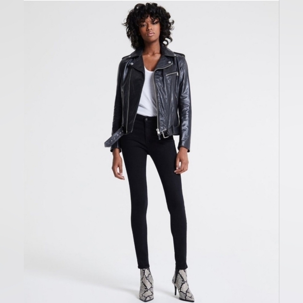 AG Farrah Velvet Skinny Jeans Black Size 31
